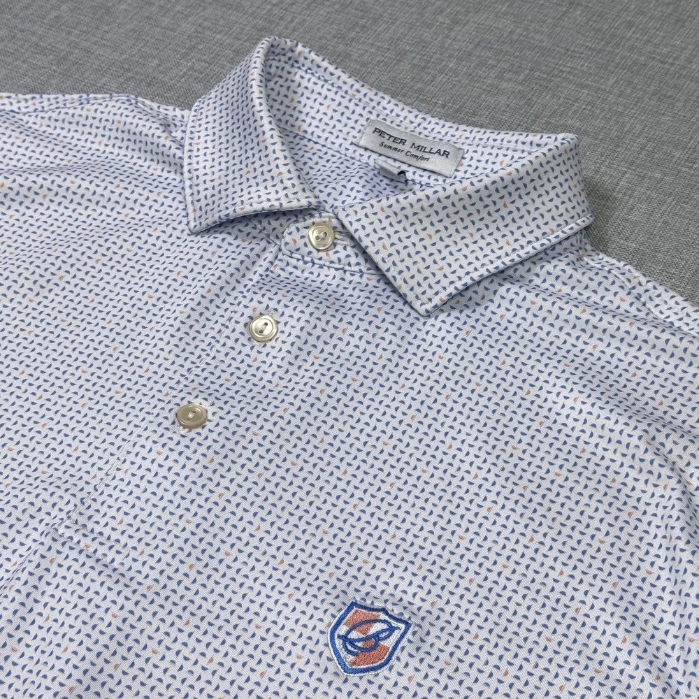 Peter Millar Daybreak Performance Jersey Polo Shirt Mens M White Summer Comfort